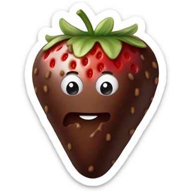 chocolate covered strawberry  sticker