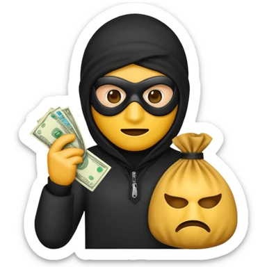 A robber emoji  sticker