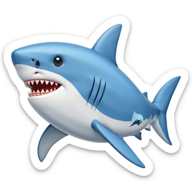 running shoe fitness emoji with shark sticker