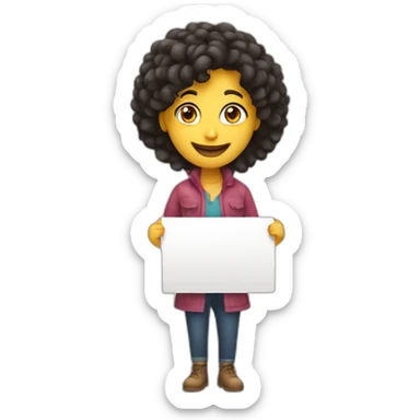 Person holding a sign that has “Happy Birthday Priya” sticker