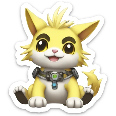 cute cool edgy beautiful Digimon-Fakemon-animal full body sticker