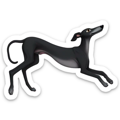 Back greyhound in space sticker