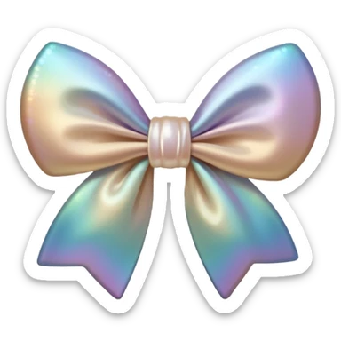 pearl shell and light brown bow sticker