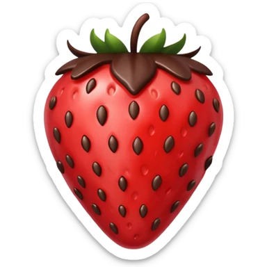 chocolate covered strawberry sticker
