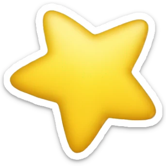A star Emoji with Half of the star in simple yellow and the other half cut off or whitestar ⭐ sticker