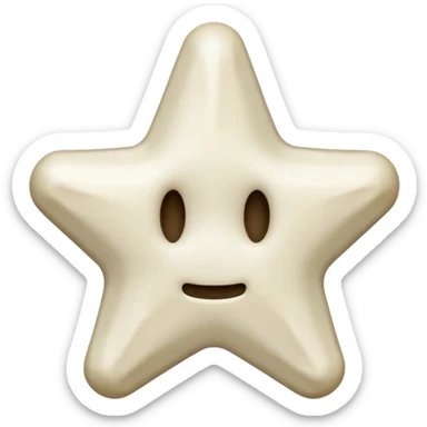 starshape made of bone. no face . no outer ridge. no eyes. no. nose. no mouth. just a star stop rendering a face on it sticker