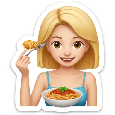 Üstünde askılı olan mutlu kız  sticker