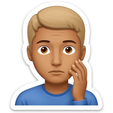 Guy with doubts sticker