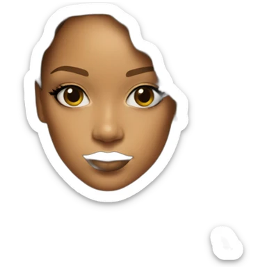 rihanna wearing a hawaii wetsuit hyperrealistic sticker