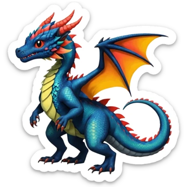 Dutch-Angel-Dragon-Grem2-Trico-Nargacuga-Salandit-Drudigon-fusion-animal-creature, full body  sticker