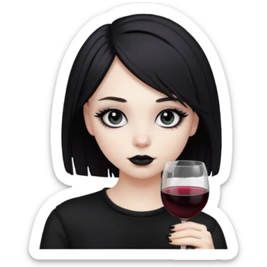 Bebendo vinho  adolescente emo sticker