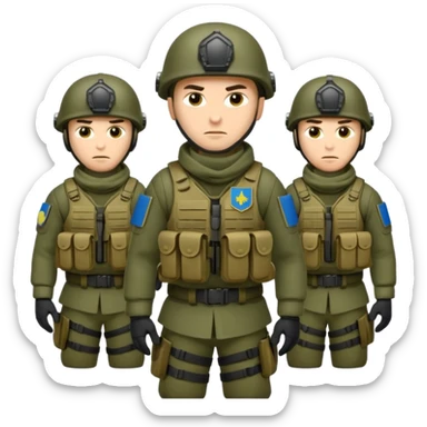 Ukrainian intelligance agency warrior men company group team sticker
