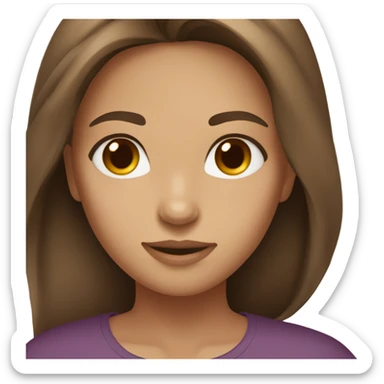 One girl had brown medium hair andbrown eyes a sticker