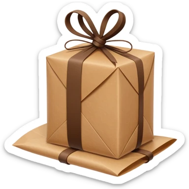 brown paper wrap usually found in indonesian stall.. tied with rubber band sticker