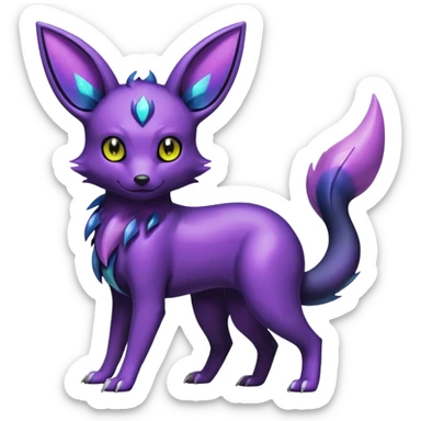 Purple Shiny Umbreon-Salandit-Jolteon-fusion sticker
