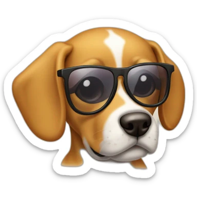 Perro con lentes de sol de vacaciones sticker