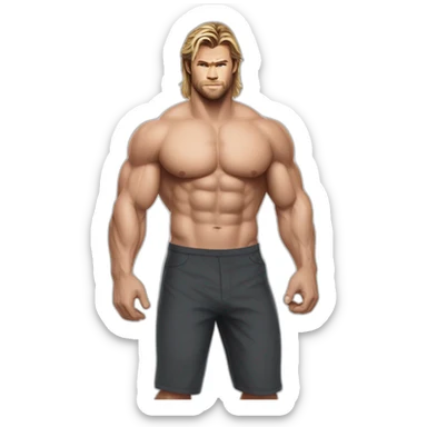 Chris Hemsworth Bodybuilder gigant lgbt sticker