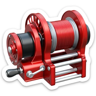 a black and silver Antal 48 2-Speed Self-Tailing Aluminium Winch sticker