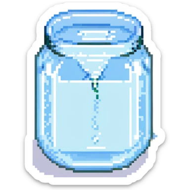 a glass of water sticker