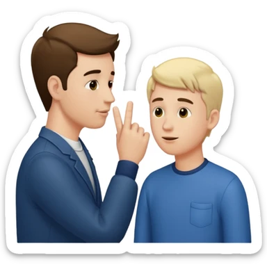 Guy whistling at another guy while he holds his boyfriends hand sticker