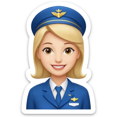 Stewardess (cabin crew) sticker