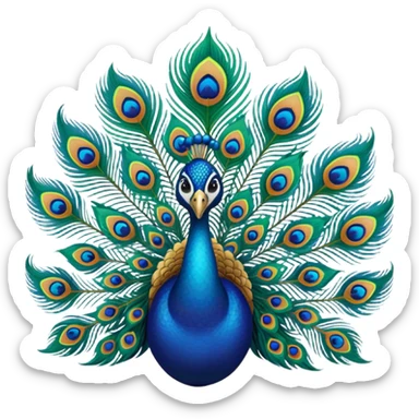 Peacock feathers single  sticker