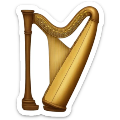 a wite harp sticker
