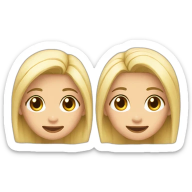 Argelino y argelina moreno y rubia sticker