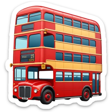 double-decker bus sticker