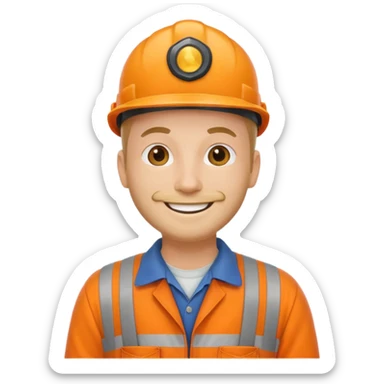back of Railway engineer orange overalls sticker