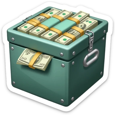 unlocked vault full of cash sticker