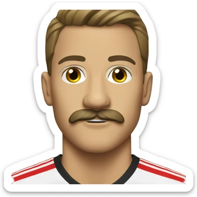 solo soccer player with mustache  sticker