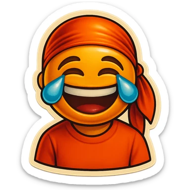 lol face laughing crying
orange shirt
make him smile
Change His durag To orange sticker