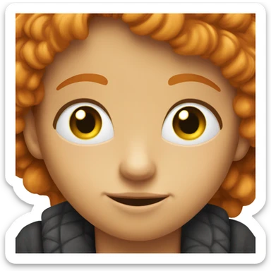 Ginger guy kissing brunette girl sticker