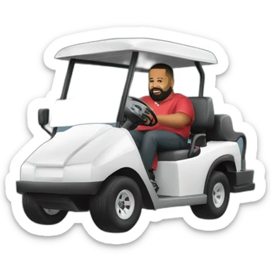 dj khaled driving golf cart sticker