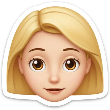 Cute smiling face with concerned eyes  sticker