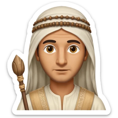 arab with stick looking for oil sticker