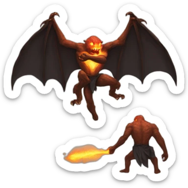 Balrog from the lord of the rings sticker