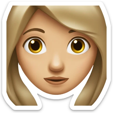 Mädchen mit braunen Haaren und grünen Augen  sticker