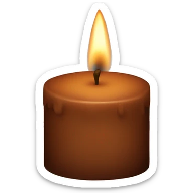 brown candle sticker