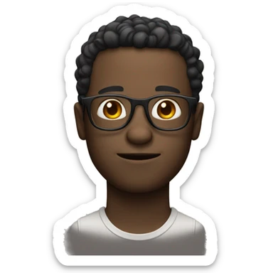 skinny small guy with glasses  sticker