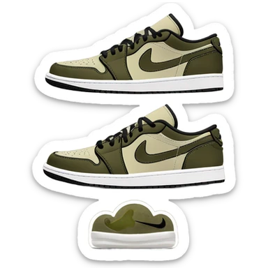 Nike Jordan 1 low Travis Scott olive sticker