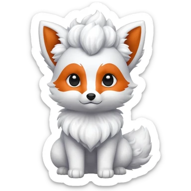 Alolan vulpix (all white) sticker