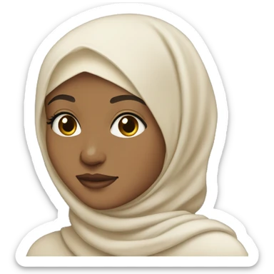 hijab , light skin , pretty sticker