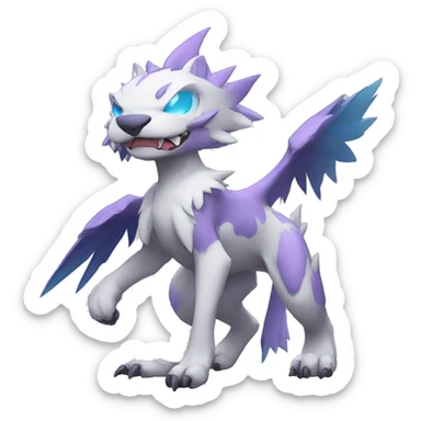 cute kawaii cool edgy Digimon-Fakemon-animal full body sticker