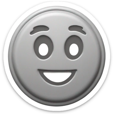 A silver coin that represent “100”, tiny, cute, simple, clay sticker