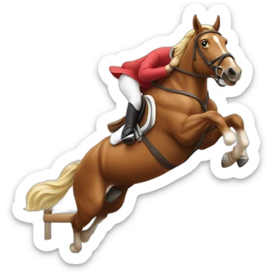 Horse qui saute une obstacle sticker