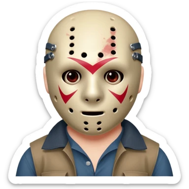 Jason Voorhees, looking cute, looks like he is in love sticker