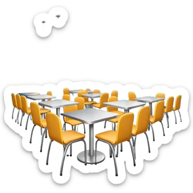 un comedor  de cafeteria sticker