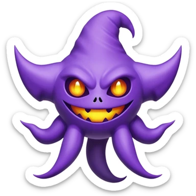 Mismagius-Misdreavus-Haunter-Fakémon-hybrid-creature (full body)  sticker